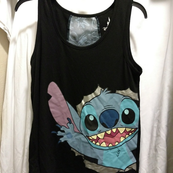 Disney Stitch tank top w sheer back panel - Picture 1 of 3